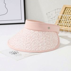 Nuevo Sombrero de Sol de Ala Ancha con Lentejuelas y Visera para Cola de Caballo para Mujer, Protección Solar de Verano - Product Image 2