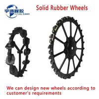 Pabrik YT Menyediakan Roda Baja Traktor Pertanian Kubota Desain Baru 1300*100mm Karet Solid Finishing Hitam
