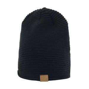 Gorro de Punto Verde Oliva con Detalle de Cremallera Falsa, Unisex, para Adultos, Casual, de Invierno, 100% Acrílico, Color Sólido - Product Image 5