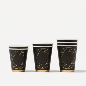 Custom Printed Elegant Gold Foil Stamping Coffee <b>Cups</b> 8oz 10oz 12oz 20oz Double Wall Disposable Takeaway Tea Paper <b>Cups</b> - Product Image 4