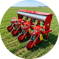 Semoir à blé 4 rangs à haute productivité et utilisation facile avec fertiliseur et roulement pour terrains en pente, certifié CE