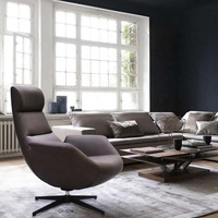 Canapé-lit en cuir vintage, pivotant, avec base revêtement noir, pour la maison, noir, C2C B2B, européen Offres Spéciales