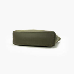 Sac fourre-tout en nylon vert olive, imperméable, sac à bandoulière, fermeture éclair, grande capacité, motif uni, doublure en polyester pour le bureau - Product Image 2