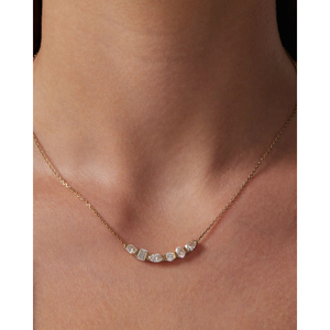 Collar con Colgante de Oro de 14K/18K/22K Más Vendido, 1.61 CT, Piedras Laterales, Corte Brillante, Diamante Personalizable, Cultivado en Laboratorio, Claridad VVS-SI - Product Image 3