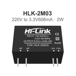 HLK-2M03 Hoge Efficiëntie Smart Home Switching Voeding Geïntegreerde Schakeling 2W Ac Dc 220V Tot 3.3V Mini Voedingsmodule