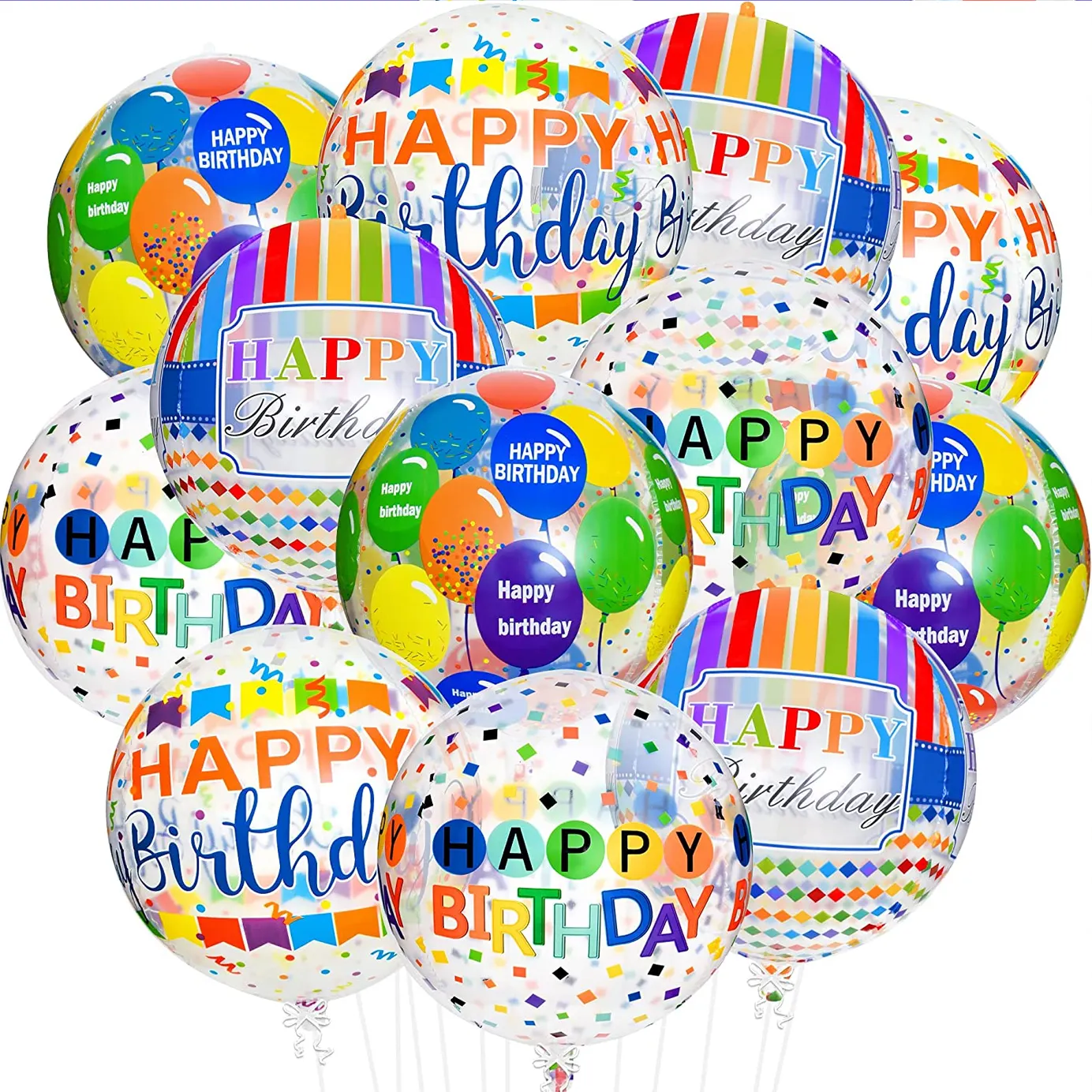 22-дюймовые фольгированные гелиевые воздушные шары и большие круглые разноцветные шары для украшения дня рождения