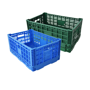 Tiết Kiệm Không Gian 600*400*230Mm Đóng Mở Stackable Gấp Mua Sắm Nhựa Lưu Trữ Có Thể Gập Lại Tote Thùng - Product Image 1