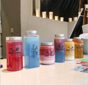 500ml,700ml garrafa plástica descartável da bebida do suco da garrafa, empacotamento do suco do chá do limão do chá do leite - Product Image 6