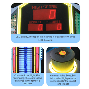 Máquina de Boxeo con Martillo de Golpeo Operada con Monedas, Máquina de Juego de Arcade para Interiores, Prueba de Fuerza, Martillo Maestro Hércules - Product Image 5