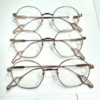 Déstockage d'usine, montures de lunettes rondes en métal mixte, montures de lunettes optiques à monture complète, montures de lunettes de mode de haute qualité unisexes