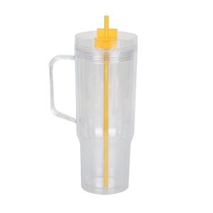 Tazas de Viaje Personalizadas de 40oz con Diseño de Bola de Nieve, de Doble Pared, Acrílicas, con Tapas de Colores, Pajita y Tapón de Silicona - Product Image 3