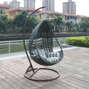 outdoor rattan wicker chair swing double seat hanging egg swing chair hammock indoor furniture