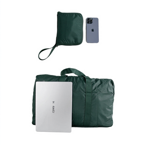 Custom Portable Large Capacity Foldable Black Duffel Tote Bag Luggage Waterproof Nylon Folding Design <b>Travel</b> Bag for Brands - Product Image 1