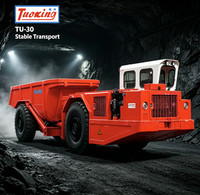 Camion benne minier souterrain de 30 tonnes à commande PLC, haute capacité, avec système de lubrification automatique et transport de minerai