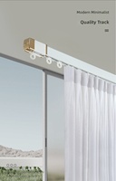 Rail de rideau flexible électrophorétique Z-118, rail de guidage carré de luxe silencieux et courbé, flexible et pliable, pour usage domestique et hôtelier