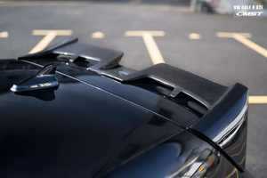 Matériau en carbone sec Runde pour Volkswagen <span class=keywords><strong>Golf</strong></span> 8 <span class=keywords><strong>GTI</strong></span> mise à niveau CMST Style Kit de carrosserie capot avant lèvre arrière diffuseur jupes latérales becquet - Product Image 4