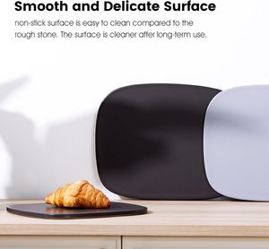 Piedra para <span class=keywords><strong>Pizza</strong></span> de <span class=keywords><strong>12</strong></span> x 11 x 0.47 Pulgadas, de Cordierita Cerámica, Resistente, Antiadherente, Diseño Único, Lavado a Mano (Negro) - Product Image 2