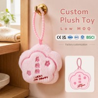 Usine Mini porte-monnaie en peluche rose voyage cadeaux Mini porte-clés fleur de pêcher jouets en peluche porte-clés en peluche poupée en peluche personnalisée