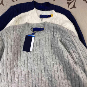 <span class=keywords><strong>Pull</strong></span> en tricot acrylique brodé à col rond pour femme et homme Ralph Sweep taille RL <span class=keywords><strong>Real</strong></span> Pat pour Mark Warm Twist, automne - Product Image 3