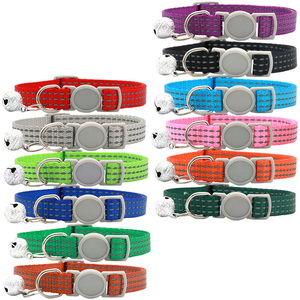 New Design Reflective Pet Cat Collar Easy Breakaway Cat Bell Collar