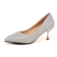 Nouvelle chaussure à talons hauts de luxe à paillettes mode sexy pointue et brillante pour femme