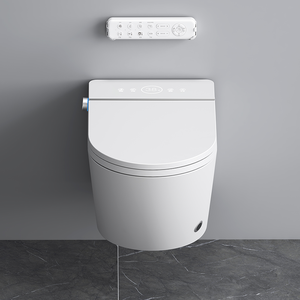 Ensemble de toilettes intelligentes avec chasse d'eau intelligente, bidet, élément chauffant, eau chaude, nettoyage, siège <span class=keywords><strong>à</strong></span> fermeture douce, toilettes sur pied - Product Image 2