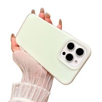 Coque en silicone liquide effet gelée pour iPhone 17, couleur unie simple, protection intégrale antichoc pour iPhone 16 15 14 13 12 11