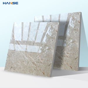 Piastrelle in Ceramica Porcellanata Grigia con <span class=keywords><strong>Texture</strong></span> Effetto <span class=keywords><strong>Pietra</strong></span>, Completamente Lucidate e Smaltate, Moderne per Interni, 600x600mm, Piastrelle per Pavimenti - Product Image 1