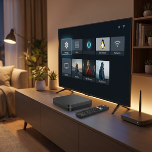 Receptor de TV Linux OTT Streaming STB 4K 60Fps HDR10+ <span class=keywords><strong>IPTV</strong></span> Set Top Box UHD WiFi 5G Reproductor Multimedia - Product Image 1