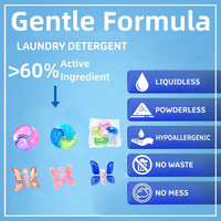Dosettes de détergent à lessive parfumées de luxe 5 en 1 de marque personnalisée Dosettes de détergent à lessive pour capsules de lavage