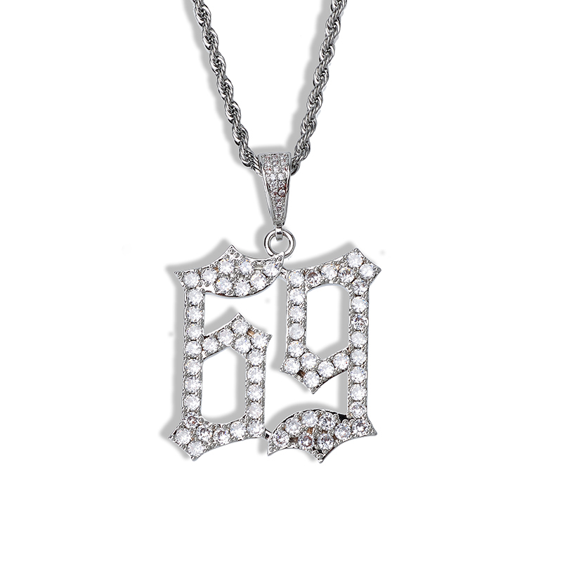 Ciondolo Hip Hop Rapper Iced Out – Zirconia Cubica Placcato Oro 14K, 3 Facce, MaxBling81 - Foto 4