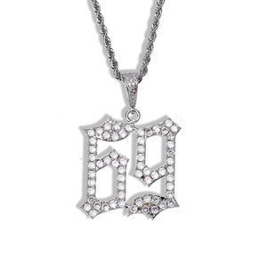 Collier avec pendentif 6ix9ine, rappeurs populaires, serti de pierres en zircon cubique AAA, numéro <span class=keywords><strong>69</strong></span>, bijoux hip-hop unisexe - Product Image 5