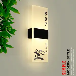 Led acrylic sign plaque business signage supplier factory custom hotel metal door wholesale acrylic number house sign brand