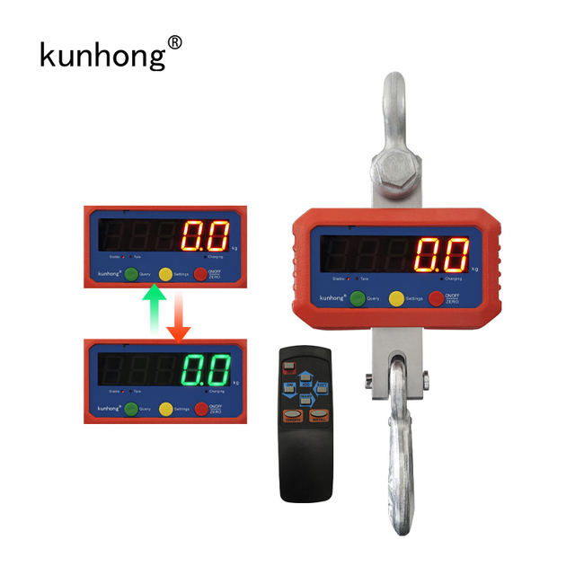 Kunhong Balance Weighing Digital Computing 1000kg Indicator Hanging Remote Luggage Led 100kg Weight with Weighing Hanging Scales