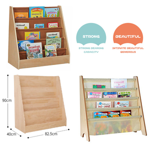 Venta al por mayor popular diseño Montessori estantería de lectura niños <span class=keywords><strong>biblioteca</strong></span> lectura de madera guardería aula conjunto de muebles de guardería - Product Image 5