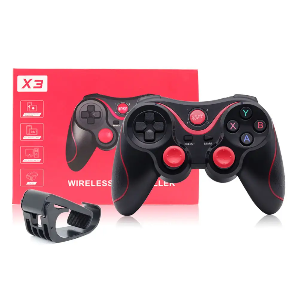 T3 X3 Wireless Joystick Gamepad PC Game Controller Joystick For Mobile Phone Tablet TV Box Holder