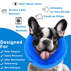 Collier gonflable personnalisé de haute qualité pour animaux de compagnie, alternative souple au collier conique pour chien après chirurgie, pour chiens de petite, moyenne et grande taille - Product Image 2