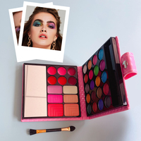 Palette de maquillage OEM à haute pigmentation, palette de fards à paupières en forme de livre, personnalisez votre logo, palette de fards à paupières DIY