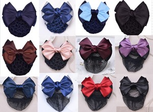 Profesyonel kadın yay saç tokası dantel yay-düğüm dekor saç Bun kapak tokalarım <span class=keywords><strong>Net</strong></span> Snood Hairnet - Product Image 3