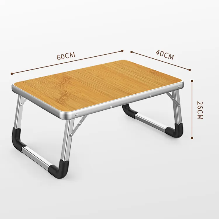 Mesa dobrável de madeira portátil mdf, mesa dobrável ajustável para computador portátil