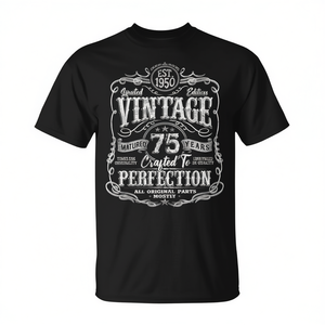 Camiseta vintage de edición limitada del 1950 para el 75.º cumpleaños, camiseta promocional para personas de 75 años - Product Image 2