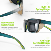 Lunettes de soleil polarisées UV400 avec logo personnalisé, unisexes, avec protection latérale, coupe-vent, pour la randonnée, l'escalade, le cyclisme, le baseball, la pêche