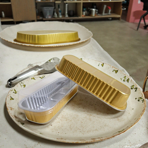 200ml microwavable ovenable cấp thực phẩm Pet nắp hình chữ nhật hình dạng lá <span class=keywords><strong>container</strong></span> với màu sắc tùy chỉnh bột giấy đúc cho nướng - Product Image 3