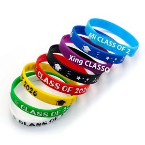 Bracelet en silicone pour la remise des diplômes, bracelet en caoutchouc pour fête d'étudiants, bracelet promotionnel, vente chaude - Product Image 1