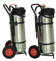 Extincteur à batterie au lithium pour centre de données, en acier inoxydable, Coldfire, certifié CE, portable, sur roues, classe A/B/C/D/K/L, 14 bars