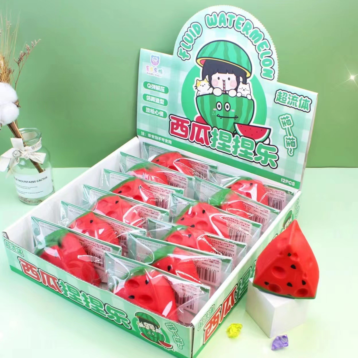 Bolsa individual de sandía Fluid con caja expositora