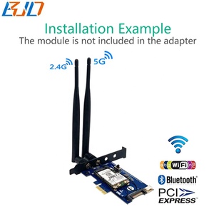Pci-e 1X để Mini PCIe mpcie <span class=keywords><strong>adapter</strong></span> không dây một khe cắm thẻ Sim Dual Anten cho Wifi BT 3G 4G LTE WWAN Modem mô-đun - Product Image 4