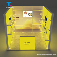 Exposition de stand de publicité en tissu d'aluminium 10x10 personnalisable Installation facile pour l'affichage et l'exposition de salons commerciaux