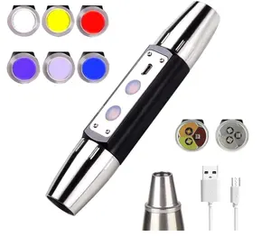 Multi Function UV Pen Light Blue uv light pen 4 Led Jade Inspection Blacklight Usb rechargeable Torch Gem Stone Detector