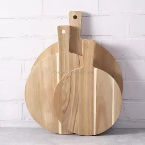 Fabricant Woodsun Planche à découper Planche de service ronde en bois Pizza en bois